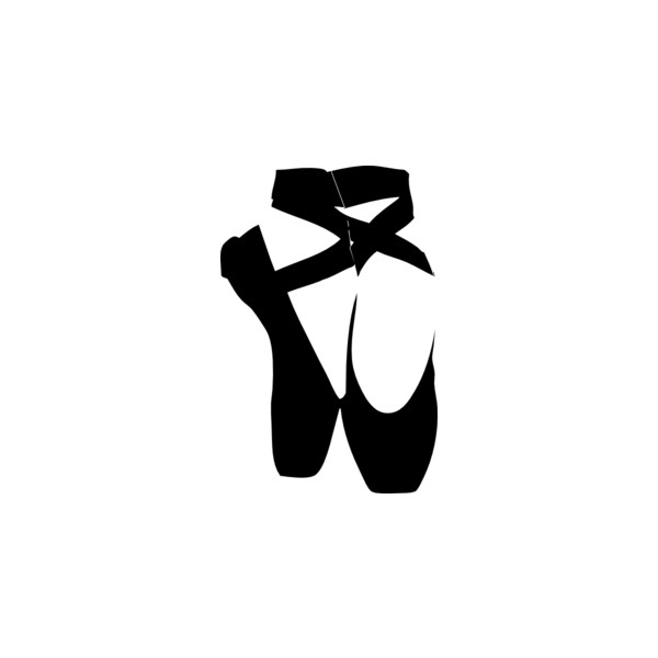 Black Pointe Shoe clip art ? liked on Polyvore featuring shoes 