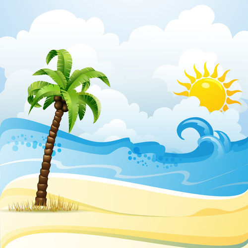 Tropical beach clipart free vector download (3,972 Free vector 