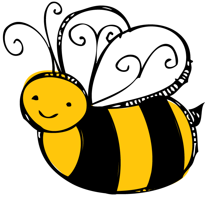 Cute bee clipart black and white free clipart images 