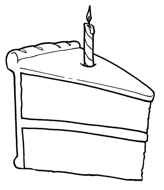 Free Birthday Cake Clip Art Black And White, Download Free Birthday