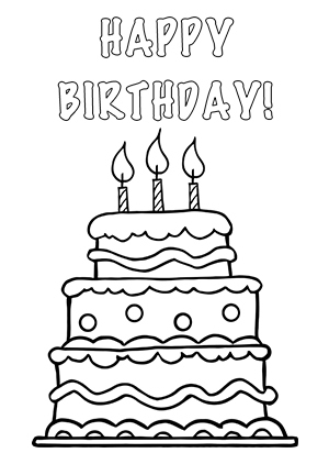 Happy birthday black and white happy birthday cake clipart black 