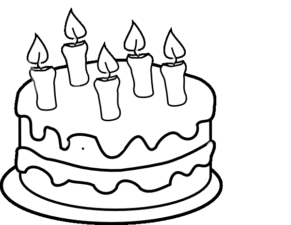 Vector and Birthday Cake Black And White Birthday Cake Clipart 