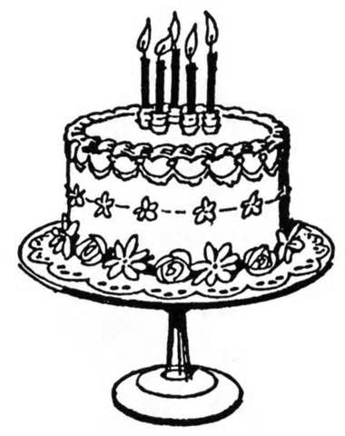 Cake black and white birthday cake clip art black and white 2 