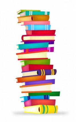 Stack of books clip art and book on 