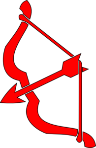 Red Bow N Arrow Clip Art 