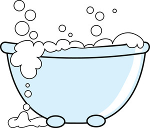 cartoon bathtub with bubbles - Clip Art Library