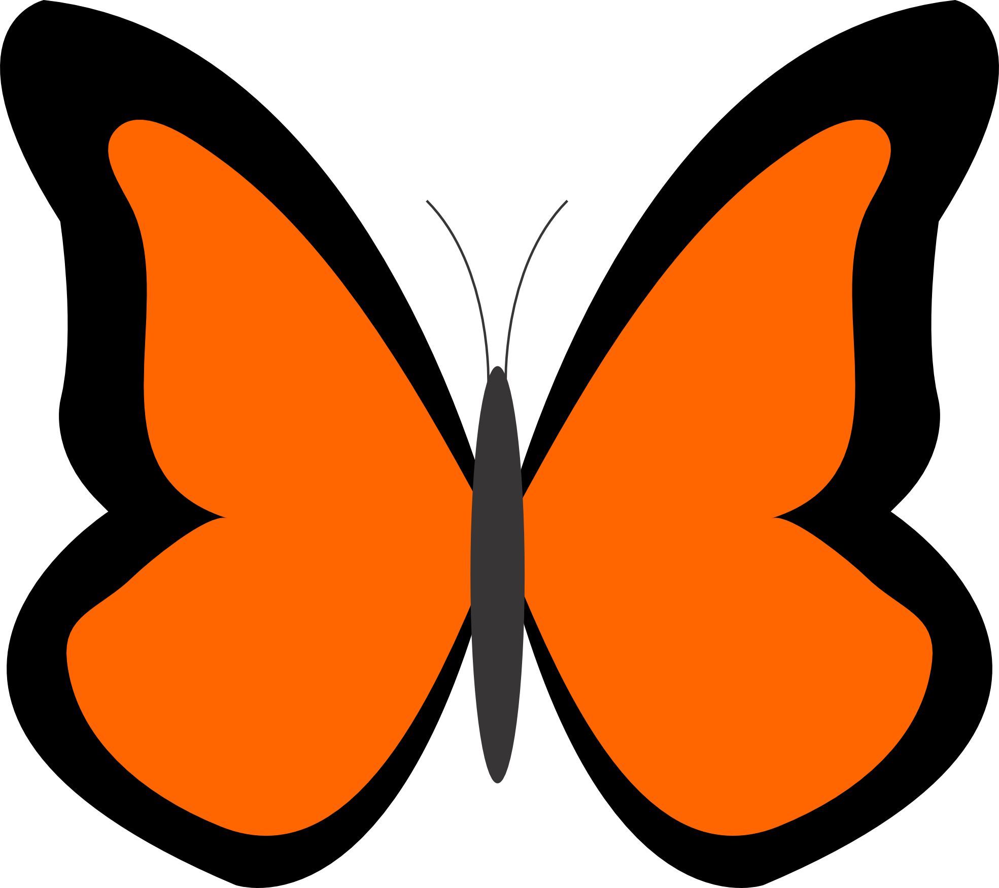 Bug Clipart Orange Butterfly Pencil And In Color Bug Clipart 
