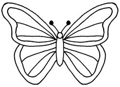 outline image of a butterfly - Clip Art Library