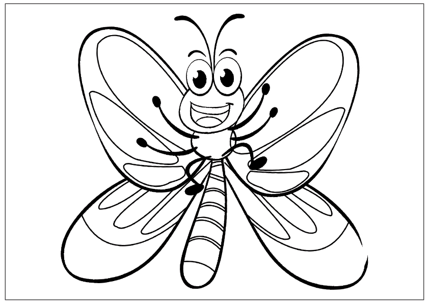 cute butterfly clipart black and white - Clip Art Library