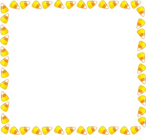 Candy Corn Clipart Image Halloween Themed Candy Corn Page Border 