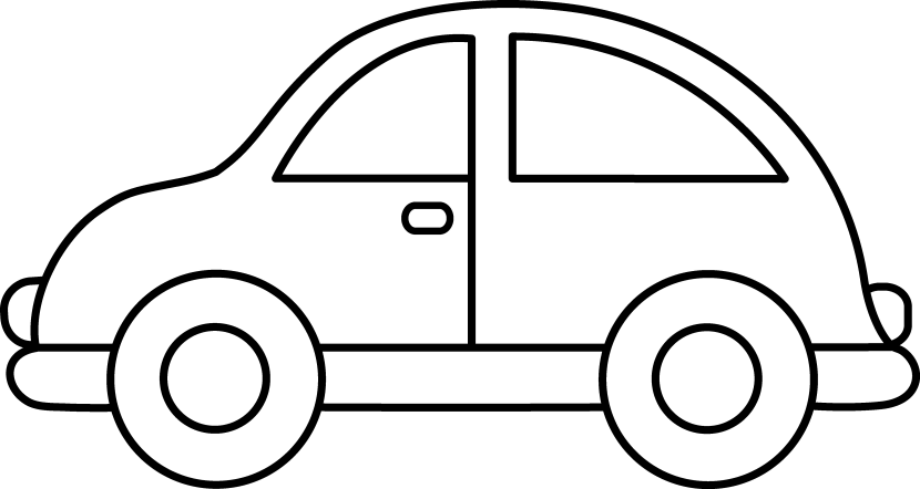 Toy car clip art, black and white cliparts