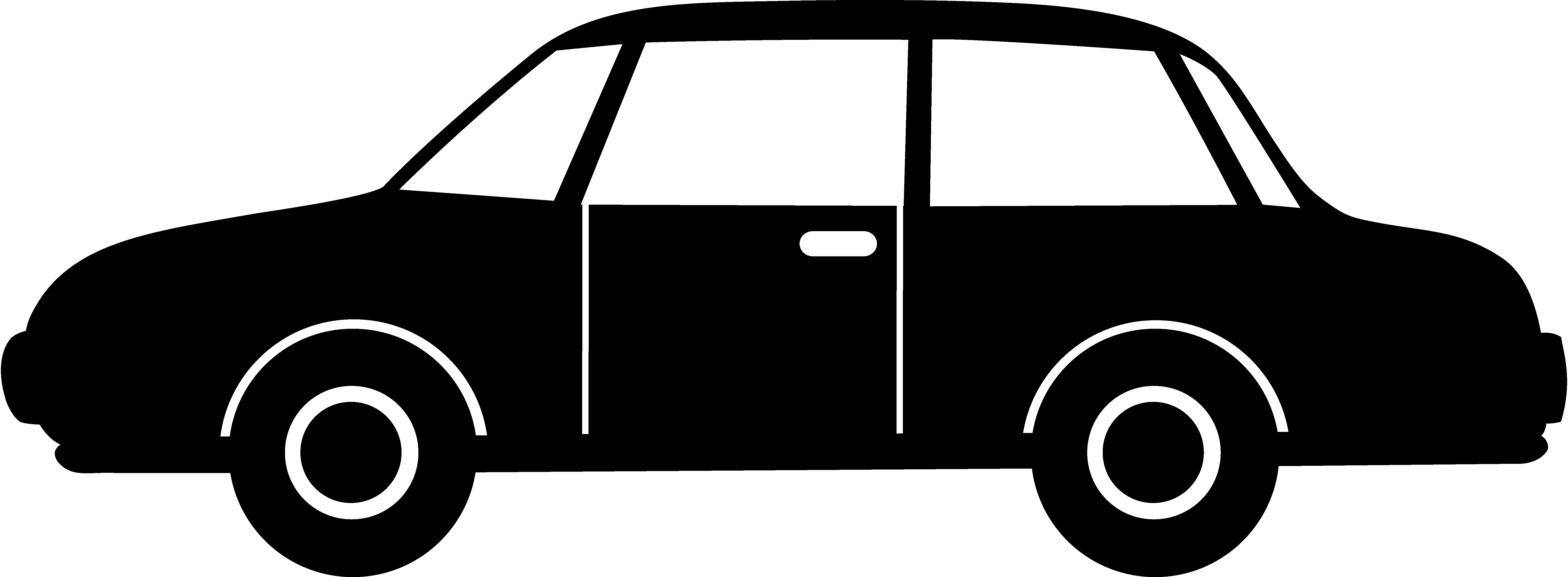 Car clipart black and white