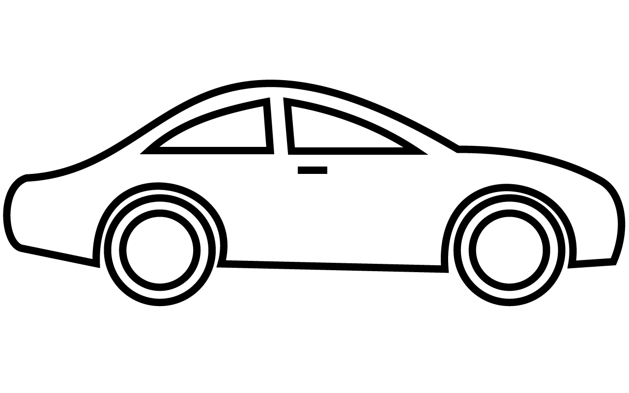 Image of Car Clipart Black and White