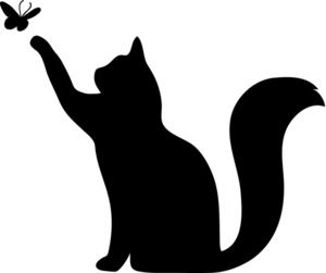 Best 25+ Cat clipart  Black cat silhouette 