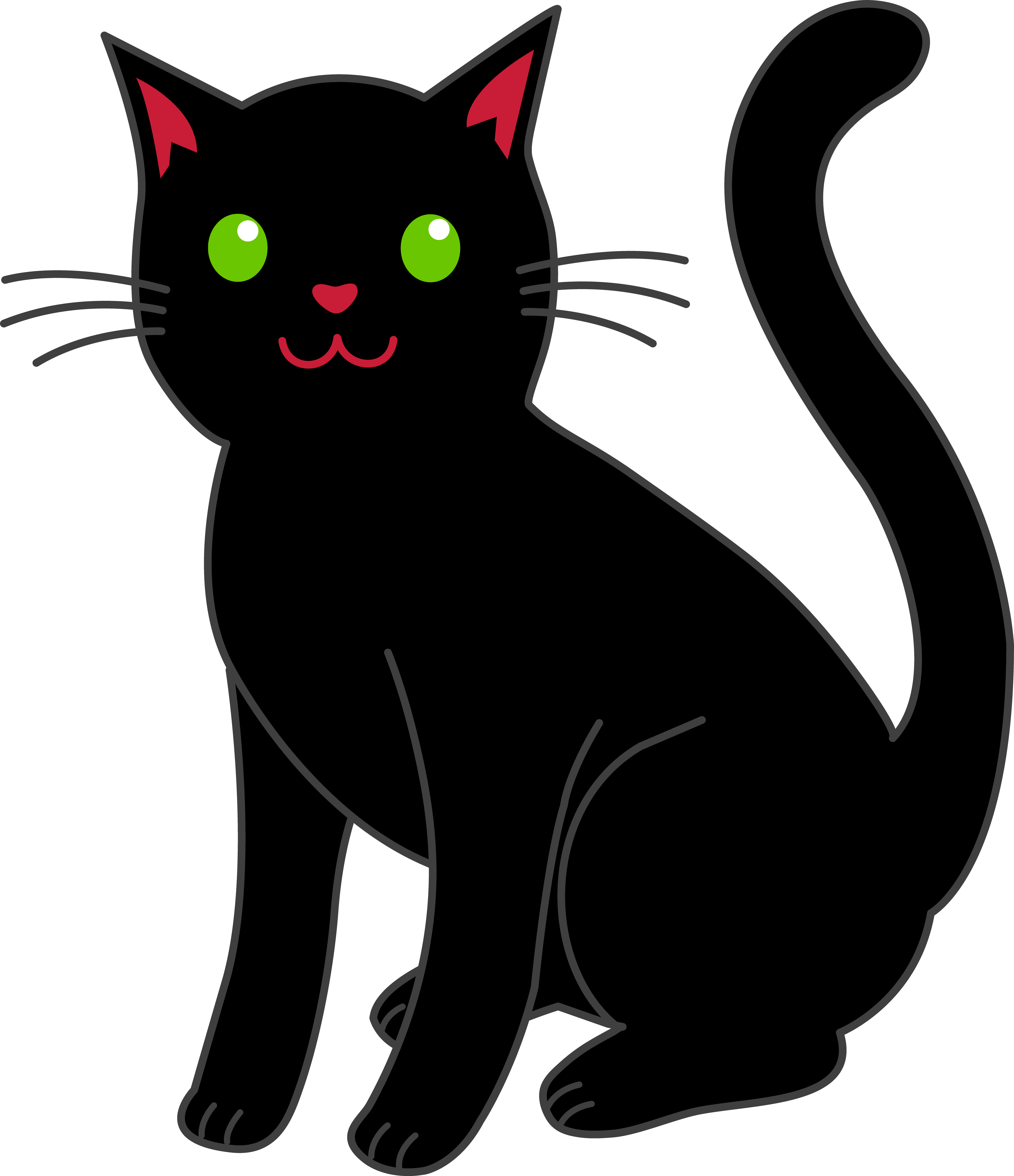Simple Black Halloween Cat Free Clip Art sweetclipart