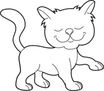 Cat clipart black and white 