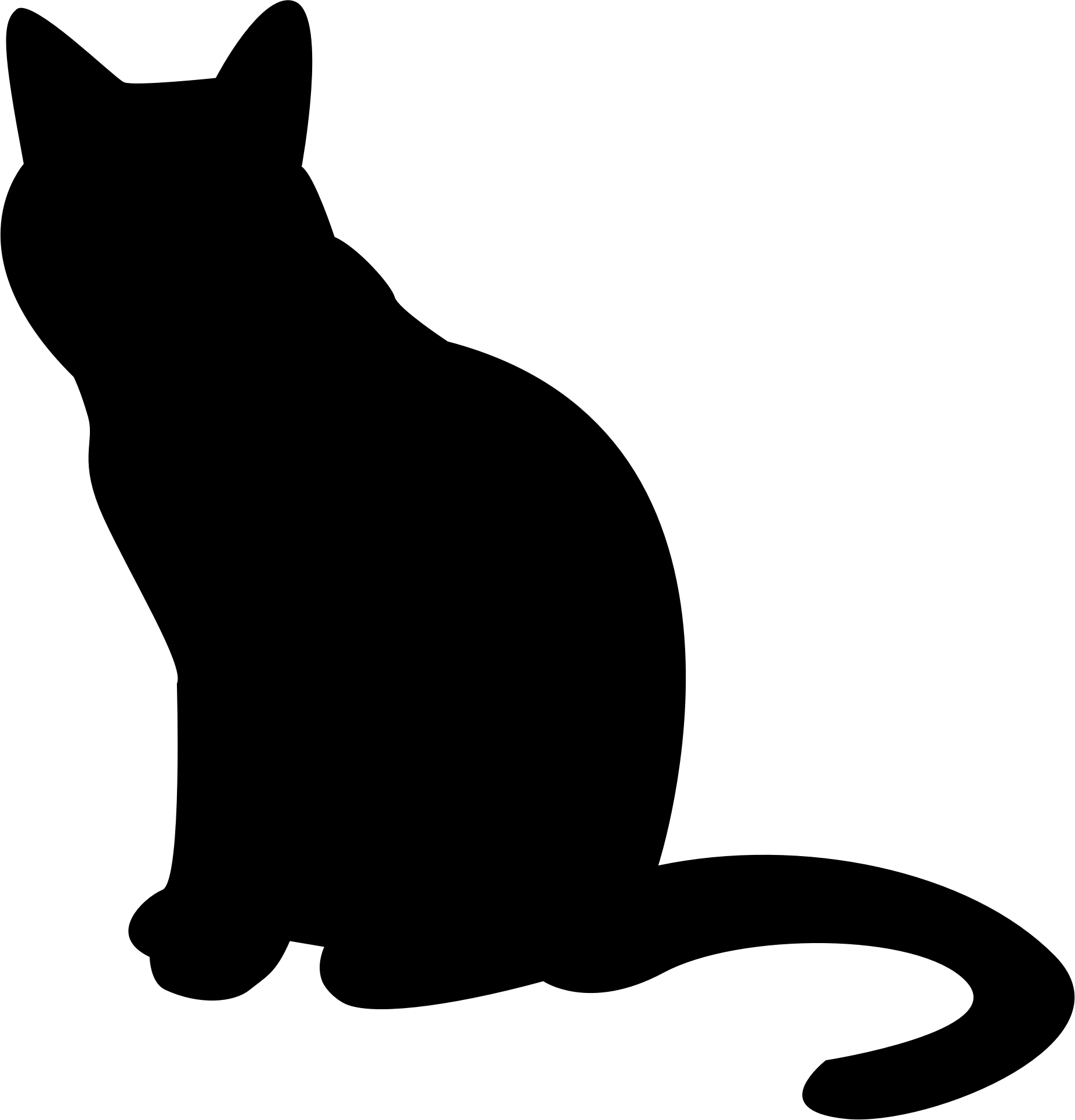 Free Cat Silhouette Transparent, Download Free Cat Silhouette