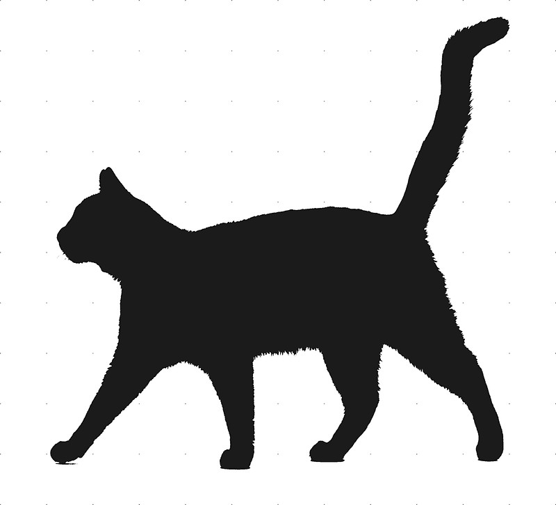 Black Cat Silhouette Sticker
