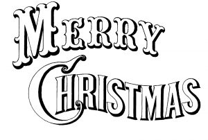 Merry Christmas Images Black And White Clip Art Library