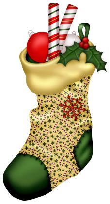 Country clipart christmas stocking