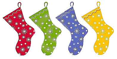 Vintage christmas stocking clipart