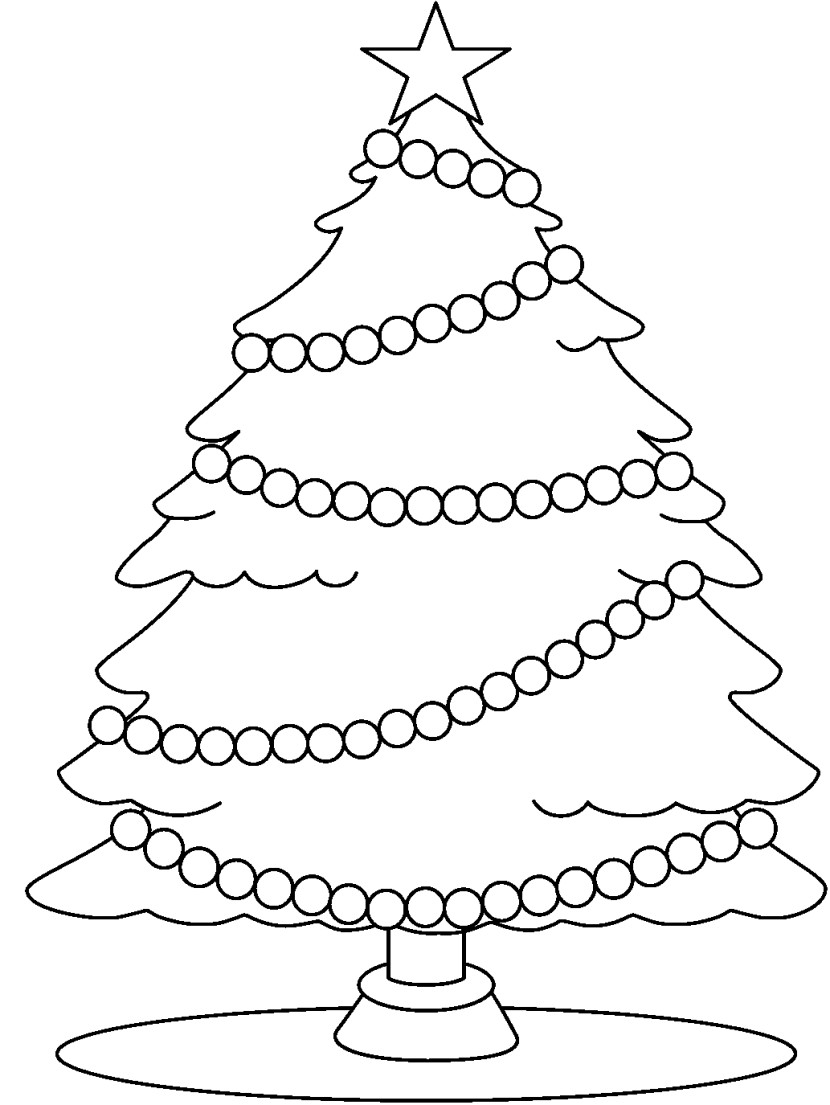 Best Christmas Tree Clipart Black And White 14632 Clipartion