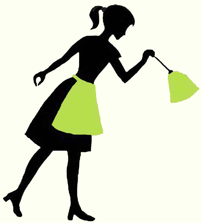 silhouette cleaning lady clipart - Clip Art Library