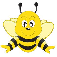 Honey Bee Clipart Image Cartoon honey bee flying around Honey 