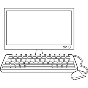 Computer Clipart Black And White 