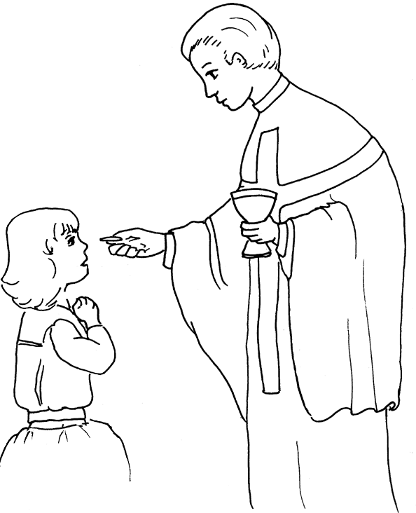 First Communion Picture Black And White Free Download Clip Art 