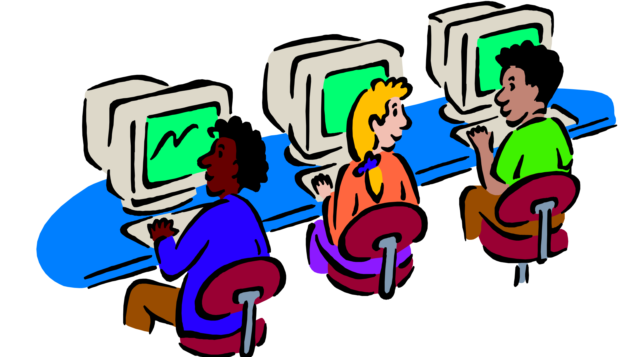 Student at computer clipart Clip Art Library