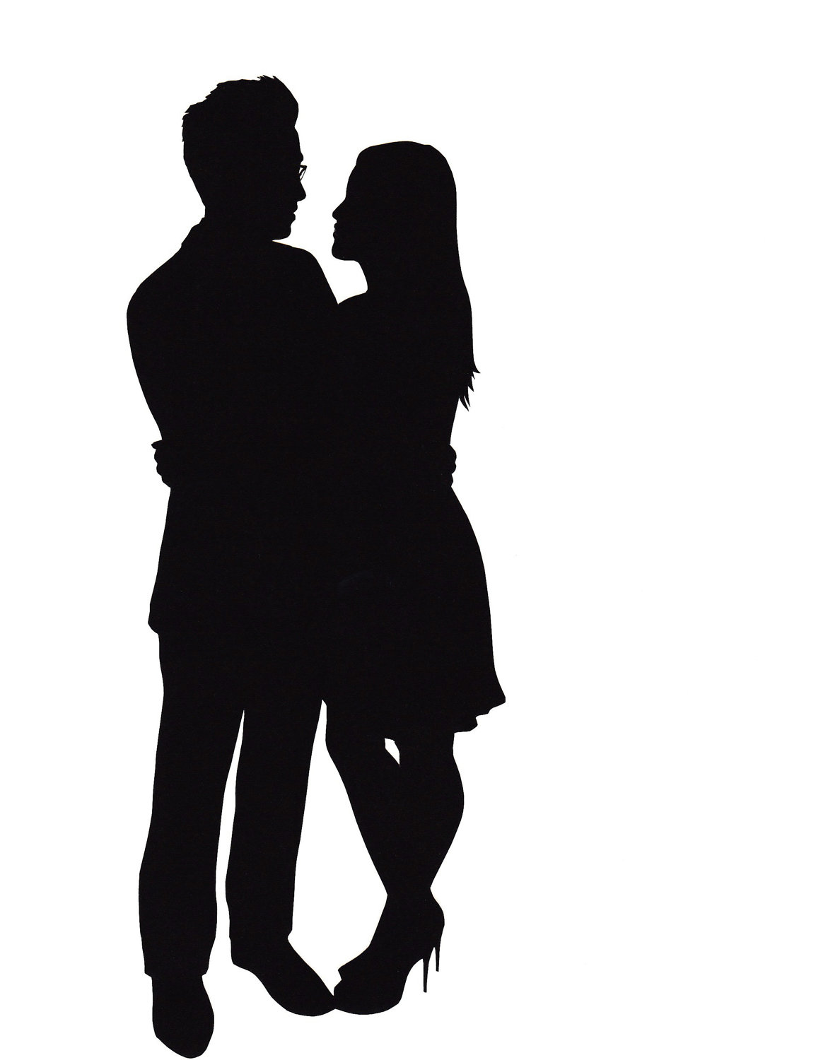 silhouette of a couple 