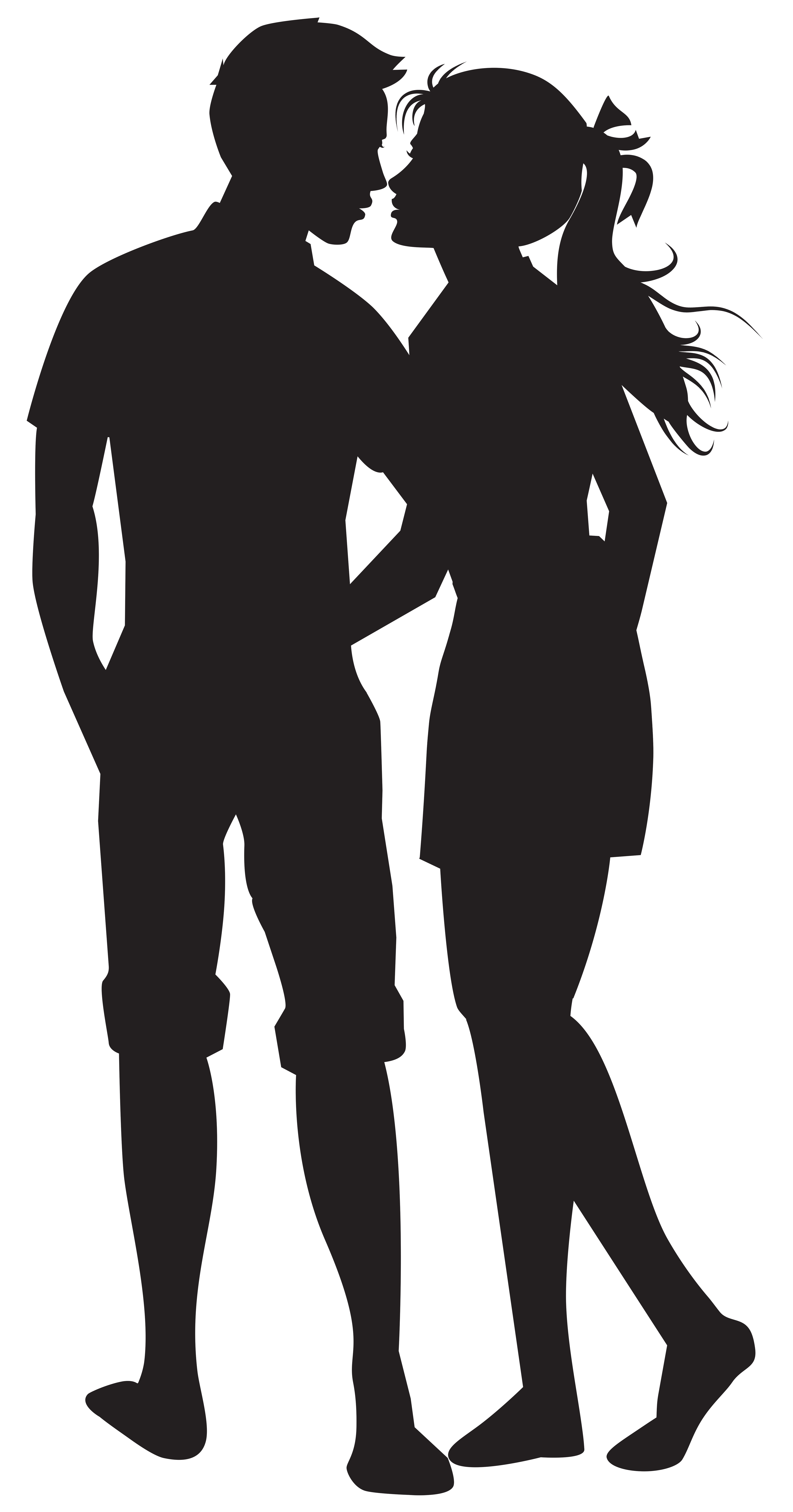 Couple PNG Silhouettes Clip Art