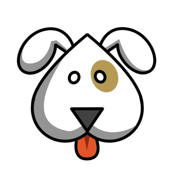 easy simple cartoon dogs - Clip Art Library