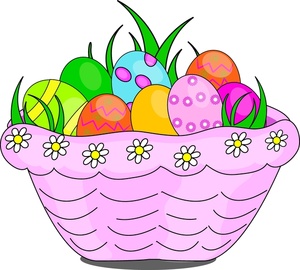 Easter Basket Clipart Image Easter Basket Full of Easter Eggs