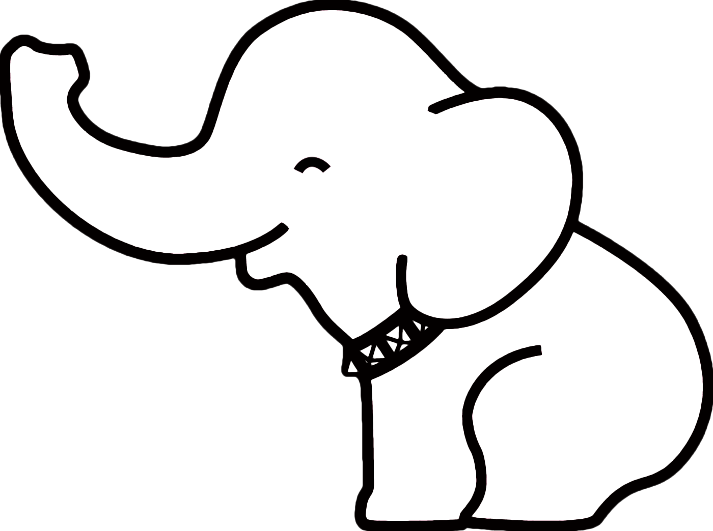 elephant drawing easy cute - Clip Art Library