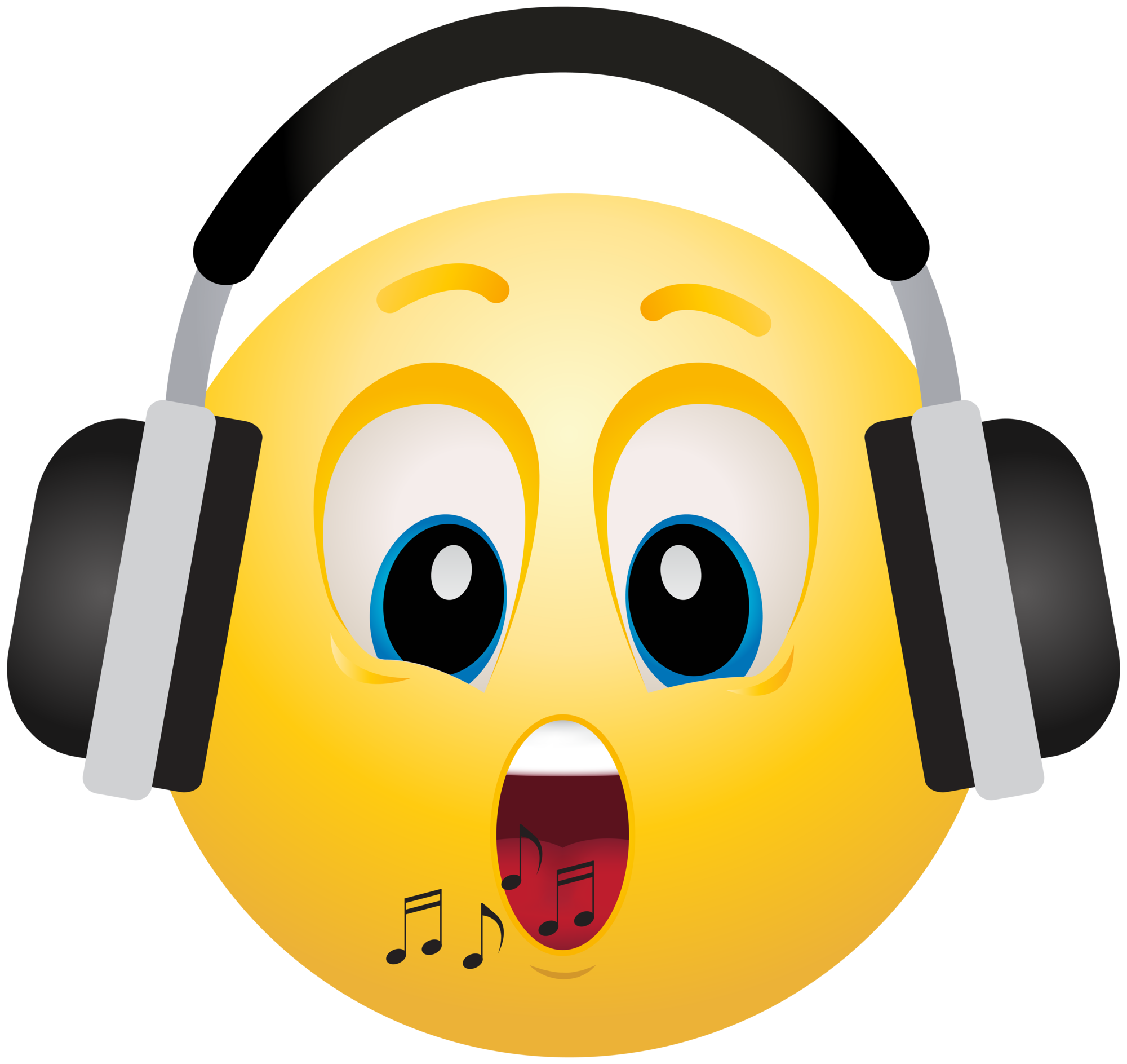 Headphone Emoticon Emoji Clipart