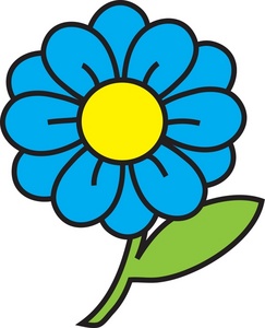 Free Flower Pictures Clipart Illustration Of A Blue Flower_www