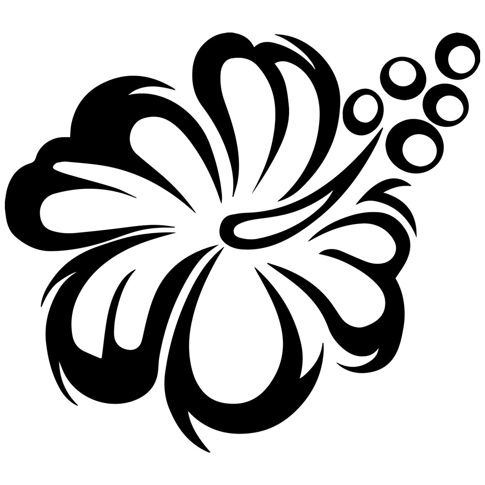 Sunflower clipart black and white free 