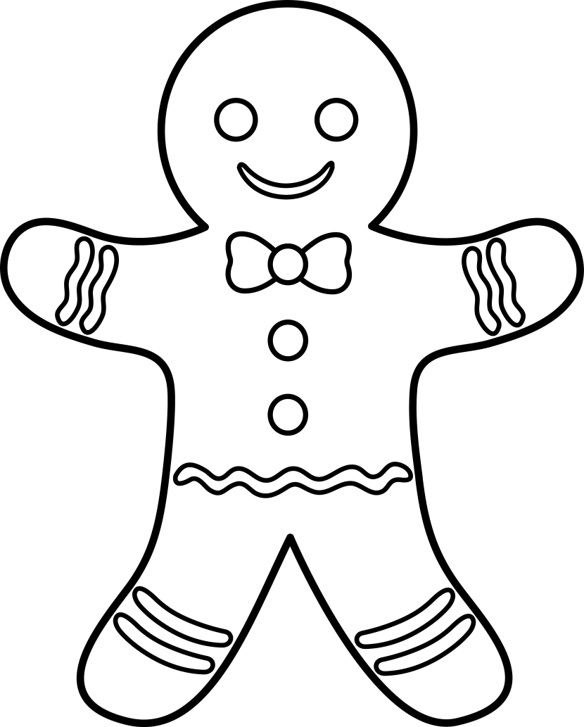 gingerbread boy outline