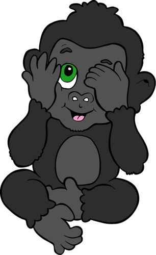 cute baby gorilla cartoon gorilla - Clip Art Library