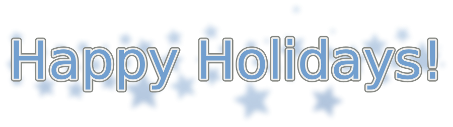 Happy Holidays (with Snowflakes) PNG 900px Large Size Clip arts 