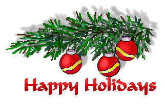Happy holidays christmas branches and ornaments page clip art 