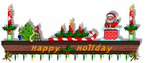 Mantle Clip Art Christmas Mantle With Happy Holiday abkldesigns