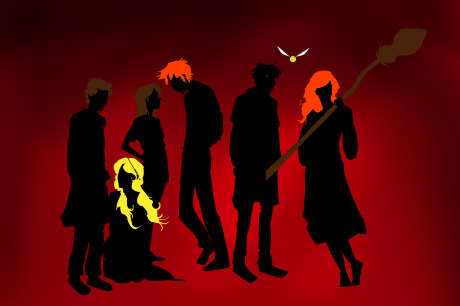 Harry Potter and Gang Silhouette
