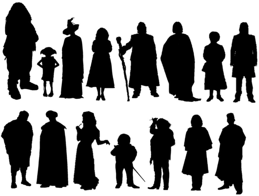 Silhouettes Harry Potter Characters