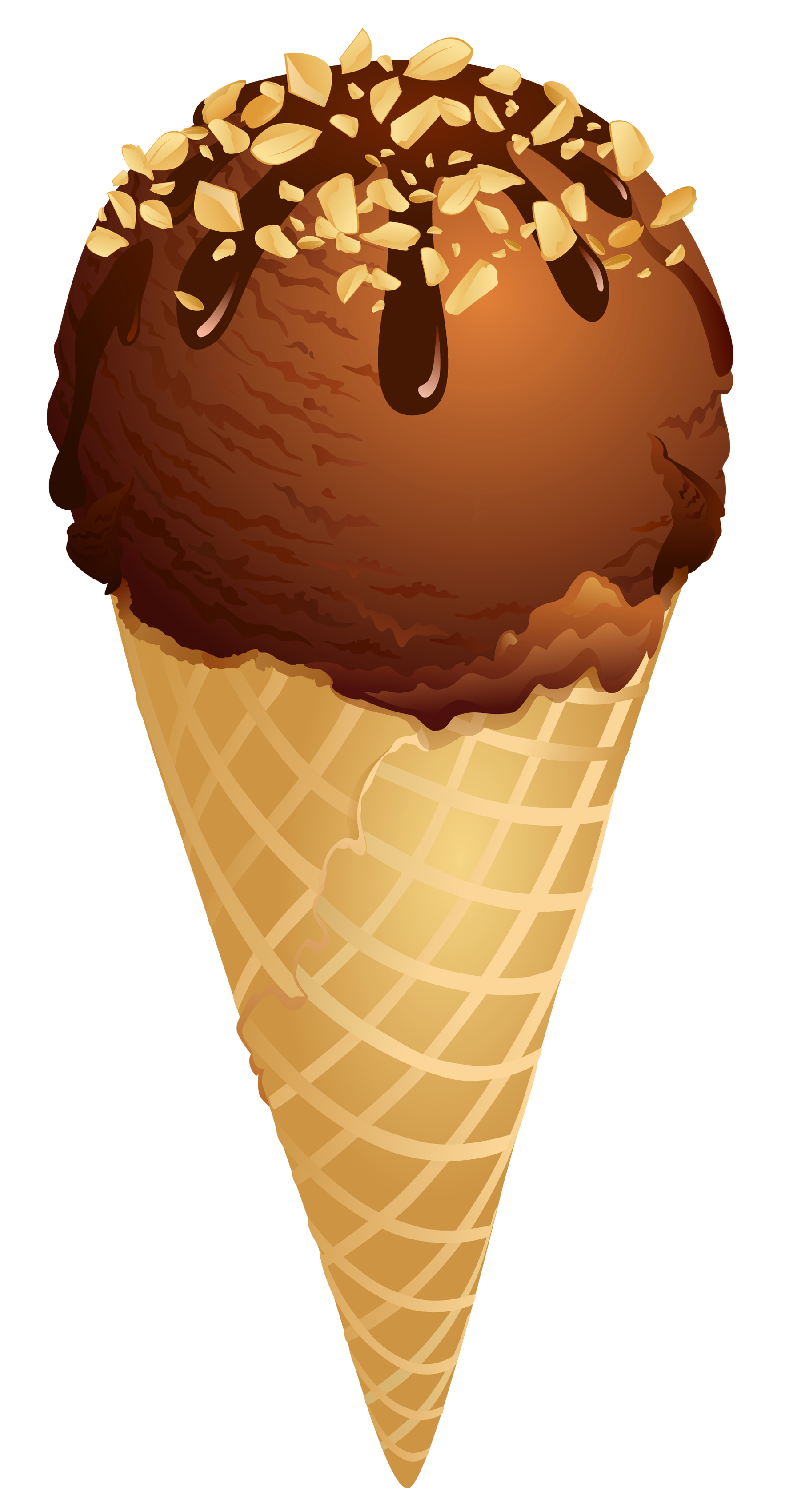 Chocolate Ice Cream Cone PNG Clipart  