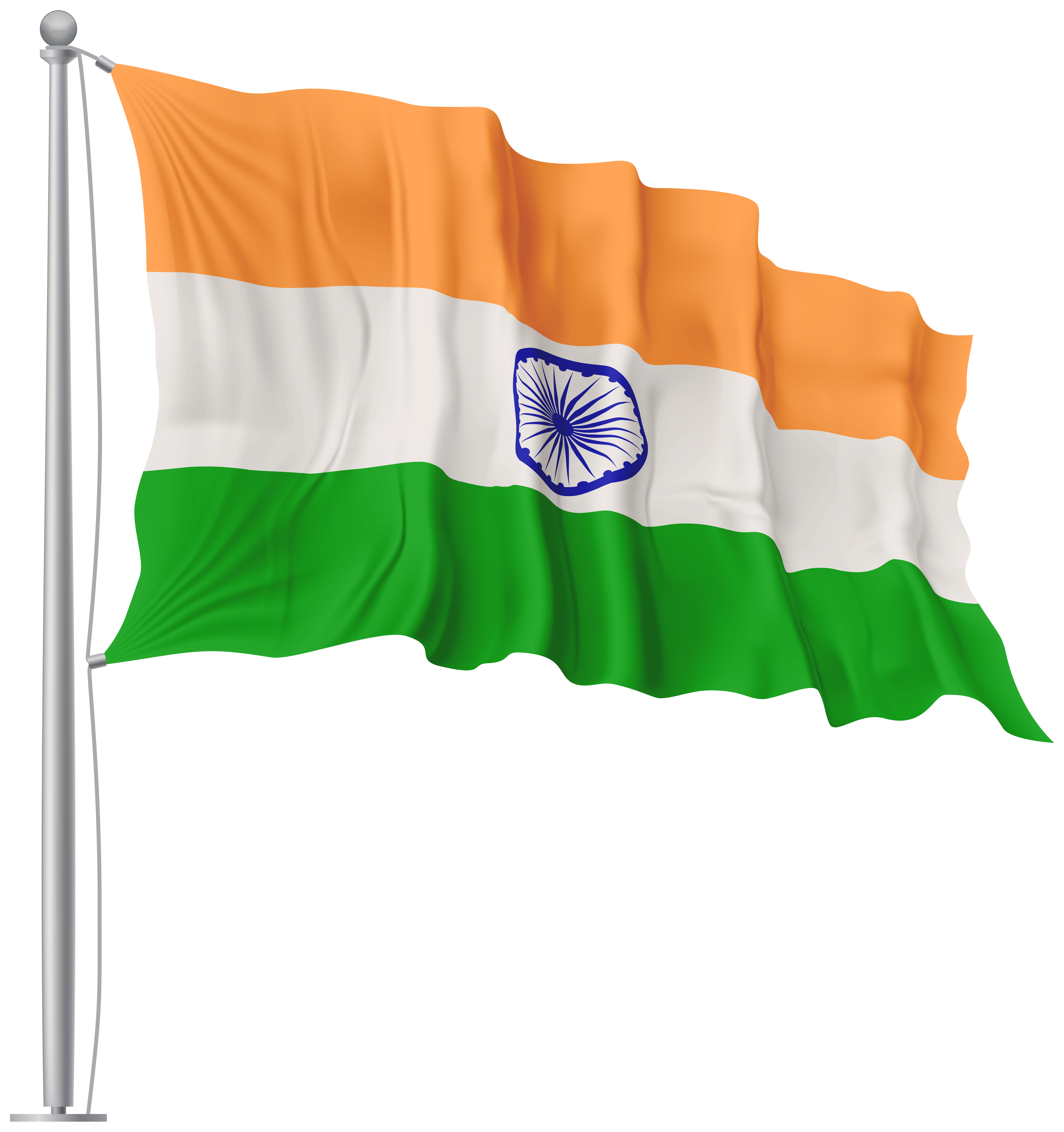 India Waving Flag PNG ,High Quality 