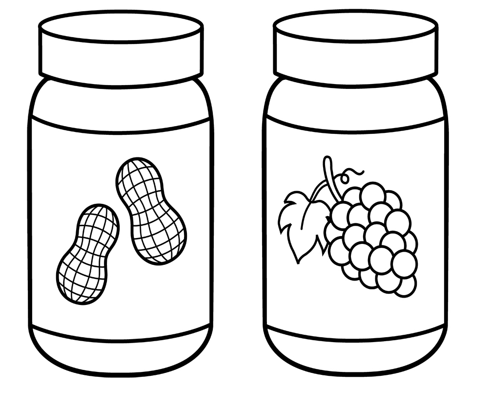 Clip Arts Related To : peanut butter for coloring. view all Jam Clipart Bla...