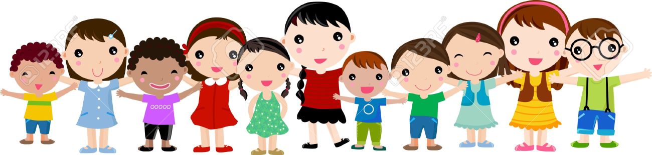 Group of kids clipart Collection